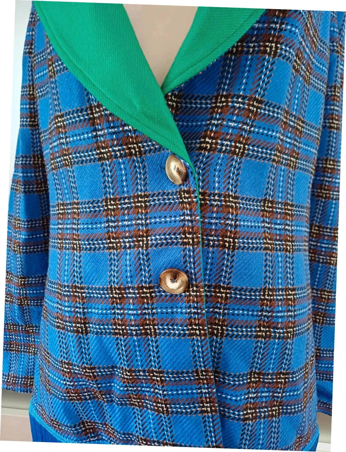 Pièce de créateur Veste Réversible Frangée VictoriaTomas - Taille S (36) - Pièce de Défilé – photo 3